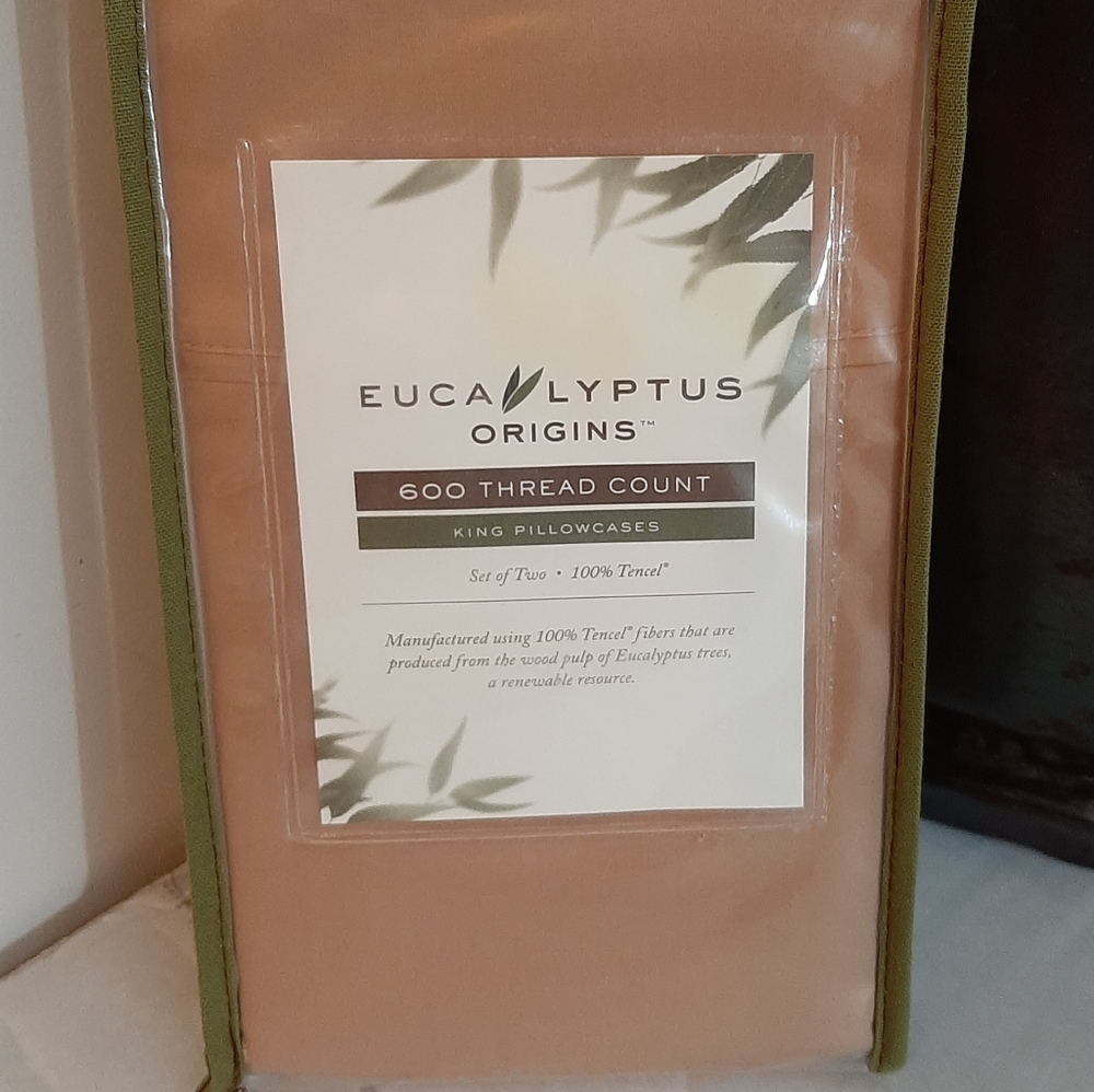 Eucalyptus Origins KING Tencel pillowcases Copper Saddle